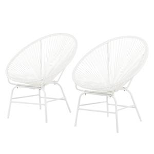 Fauteuil lounge Copacabana Lot de 2 chaises - Blanc