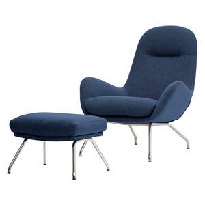 Loungefauteuil Lannister geweven stof Geweven stof Anda II: Blauw