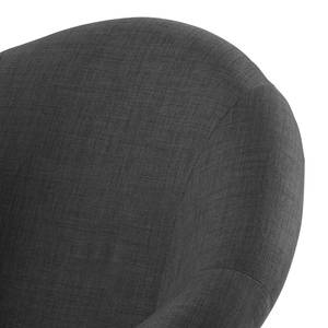 Fauteuil lounge Lawton I Tissu tissé - Anthracite