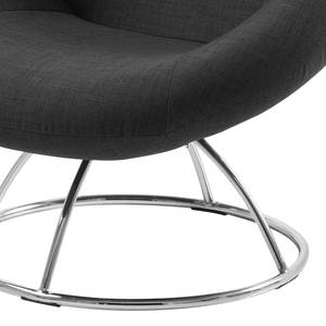 Fauteuil lounge Lawton I Tissu tissé - Anthracite