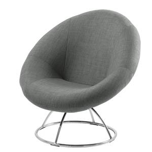 Loungefauteuil Lawton I geweven stof - grijs