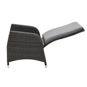 Fauteuil lounge Lesura I Cuir véritable / Polyrotin - Gris / Marron