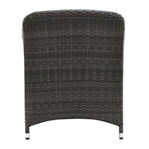 Poltrona lounge Lesura III Vera pelle/Polyrattan - Grigio/Marrone