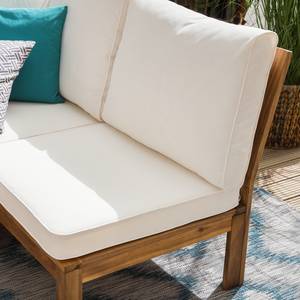 Fauteuil lounge Lexi (avec coussins) Acacia massif / Tissu