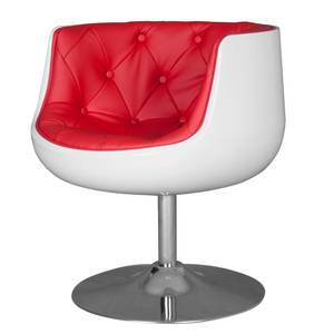 Fauteuil San Luis II Imitation cuir Cuir synthétique Veli : Blanc-Rouge I