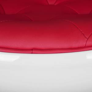 Fauteuil San Luis II Imitation cuir Cuir synthétique Veli : Blanc-Rouge I