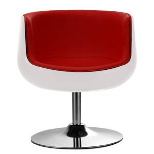 Fauteuil San Luis Cuir synthétique Veli : Blanc-Rouge I