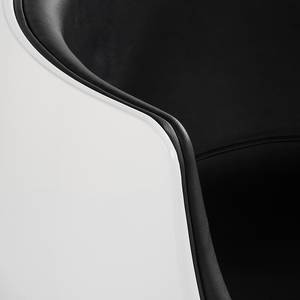 Fauteuil San Luis Cuir synthétique Veli : Blanc-Noir I