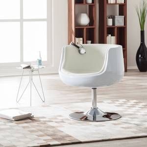 Fauteuil lounge San Luis Cuir synthétique blanc / gris