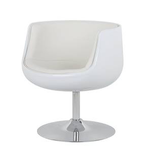 Fauteuil lounge San Luis Imitation cuir - Blanc / Crème