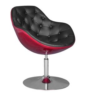 Fauteuil Apia Cuir synthétique Veli : Rouge-Noir II