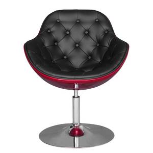 Fauteuil Apia Cuir synthétique Veli : Rouge-Noir II