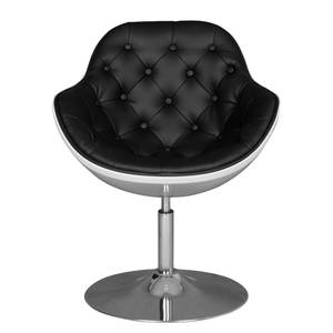 Fauteuil Apia Cuir synthétique Veli : Noir-Blanc