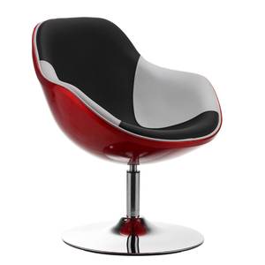 Fauteuil Cartago Cuir synthétique Veli : Rouge-Noir I