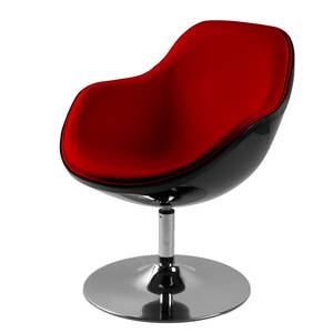 Fauteuil Cartago Cuir synthétique Veli : Noir-Rouge II