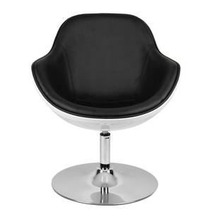 Fauteuil Cartago Cuir synthétique Veli : Noir-Blanc