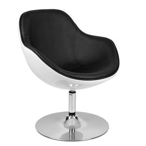 Fauteuil Cartago Cuir synthétique Veli : Noir-Blanc