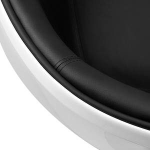 Fauteuil Cartago Cuir synthétique Veli : Noir-Blanc