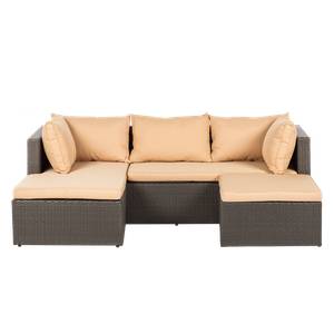 Loungeset Paradise Lounge I (3-teilig) Polyrattan Cognac