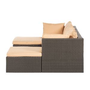 Loungeset Paradise Lounge I (3-teilig) Polyrattan Cognac