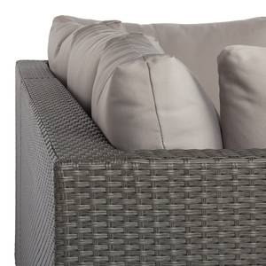 Loungeset Paradise Lounge III (4-teilig) Polyrattan / Webstoff - Grau / Hellgrau