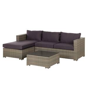 Loungesofa Paradise Lounge III (2-teilig) - Polyrattan / Webstoff - Braun / Deep Taupe