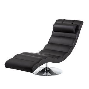 Chaise longue de relaxation Yves Imitation cuir - Noir