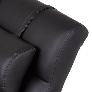 Chaise longue de relaxation Yves Imitation cuir - Noir