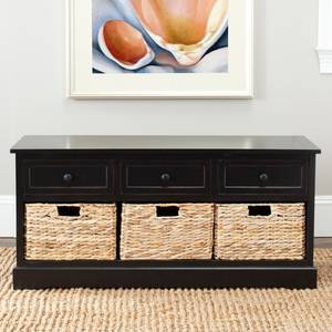 Buffet Carrie Pin massif - Noir / Beige