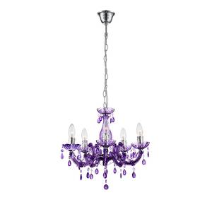 Lampadario CUIMBRA II Metallo/Materiale sintetico Color argento 5 luci