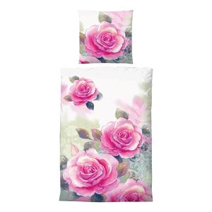 Biancheria da letto Jana In raso di cotone makò - Rosa - 135 x 200 cm + cuscino 80 x 80 cm