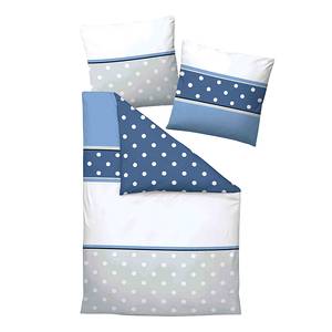 Biancheria da letto Jana In raso di cotone makò - Blu - 155 x 220 cm + cuscino 80 x 80 cm