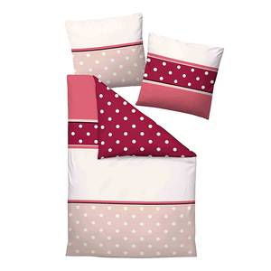 Biancheria da letto Jana In raso di cotone makò - Rosso rubino - 155 x 220 cm + cuscino 80 x 80 cm