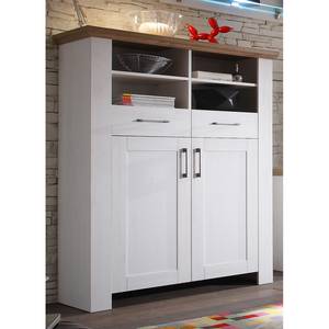 Highboard Belding II witte grenenhouten look/eikenhouten look