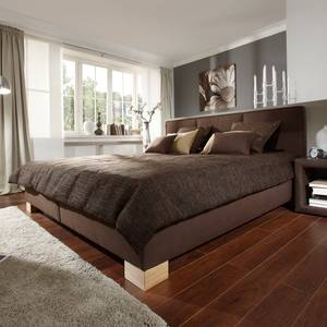 Bed Newal stofbekleding - Bruin - 160 x 200cm - Zonder lattenbodem & matras - Zonder matras