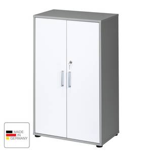 Armoire à dossiers Magic Blanc / Gris platine - Hauteur : 111 cm