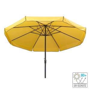 Parasol carré Amalfi Aluminium / Polyester - Anthracite / Jaune 300cm