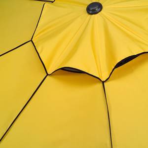 Parasol carré Amalfi Aluminium / Polyester - Anthracite / Jaune 350cm