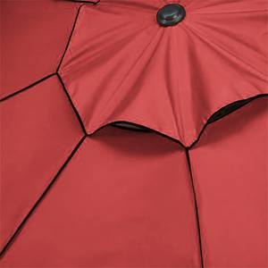 Parasol carré Amalfi Aluminium / Polyester - Anthracite / Terracotta 300cm