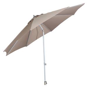 Sonnenschirm Push PRO Aluminium / Webstoff - Grau / Taupe