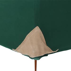 Sonnenschirm Teaklook Akazie massiv / Webstoff - Grün