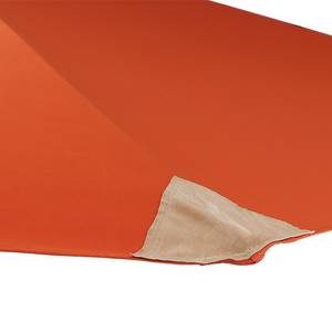 Sonnenschirm Teaklook Akazie massiv / Webstoff - Terracotta