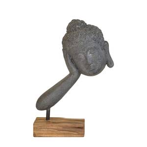 Sculptuur Sleeping Buddha I Grijs - Steen - 20 x 34 x 9 cm