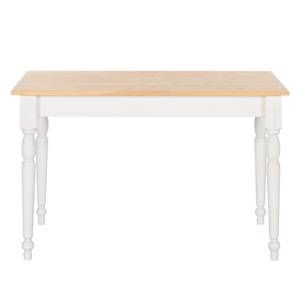 Table Edgware Pin massif - Miel / Blanc - 120 x 80 cm