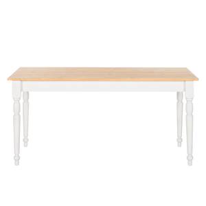 Massieve eettafel Edgware massief grenenhout - Honingkleurig/wit - 160x80cm