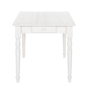 Table Edgware Pin massif - Pin blanc - 160 x 80 cm