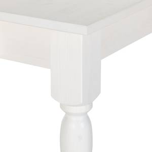 Table Edgware Pin massif - Pin blanc - 160 x 80 cm