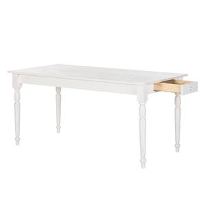 Table Edgware Pin massif - Pin blanc - 160 x 80 cm