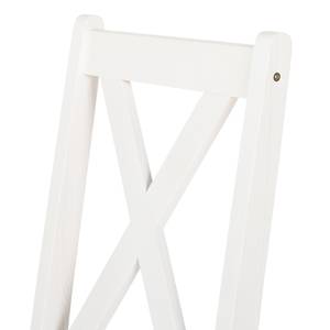 Chaises Edgware I (lot de 2) Pin massif - Miel / Blanc - Sans accoudoirs