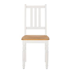 Chaises Edgware II (lot de 2) Pin massif - Miel / Blanc - Sans accoudoirs